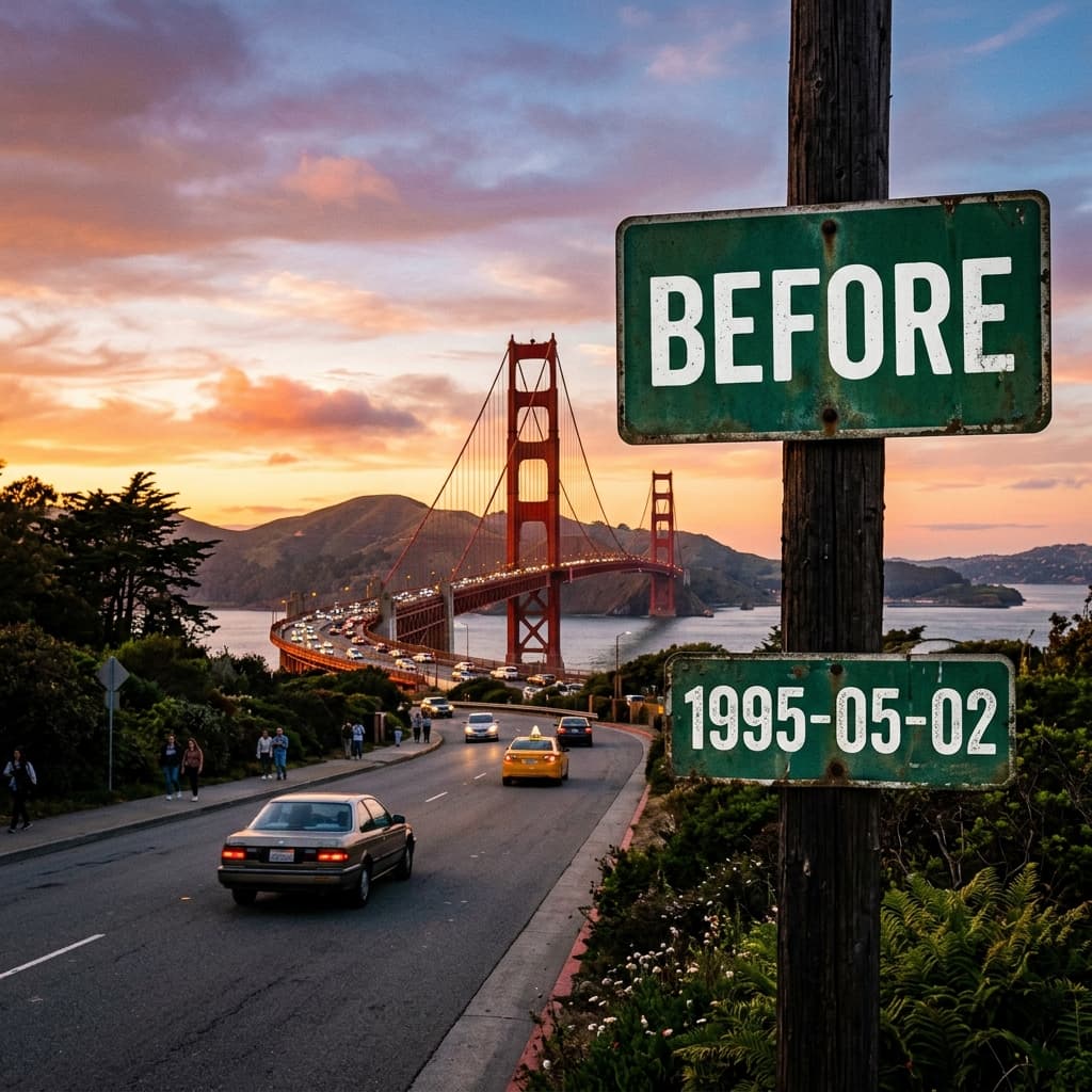 Edit image text example — Golden Gate Bridge photo before editing the text